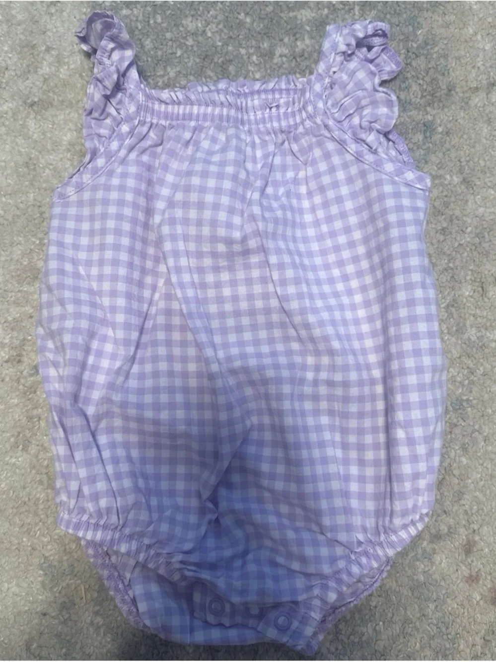 Carter's Lilac Gingham Bubble Romper